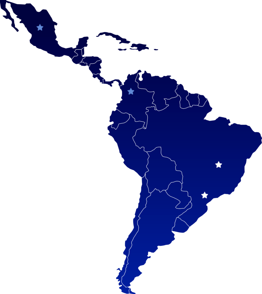 Mapa américa do Sul